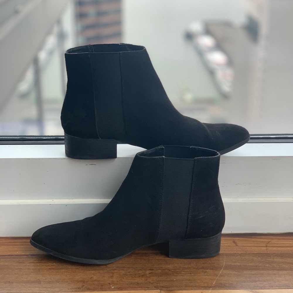 Faux Suede Chelsea Boots